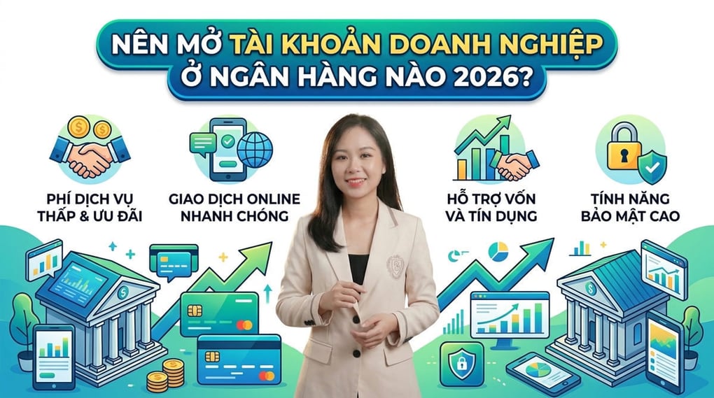 Nên mở tài khoản doanh nghiệp ở ngân hàng nào 2026?