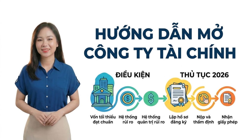 Hướng dẫn mở công ty tài chính: Điều kiện & Thủ tục 2026