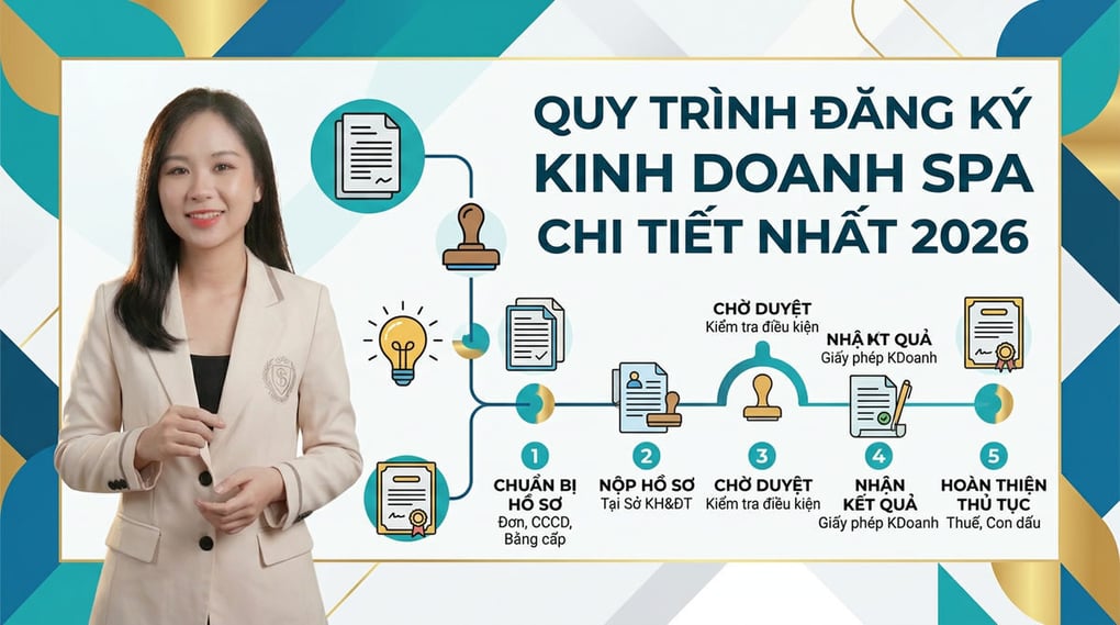 Thủ tục đăng ký kinh doanh spa chi tiết nhất 2026