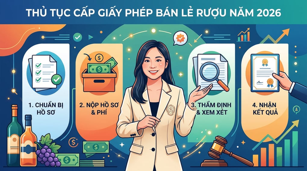 Chi tiết thủ tục cấp giấy phép bán lẻ rượu năm 2026
