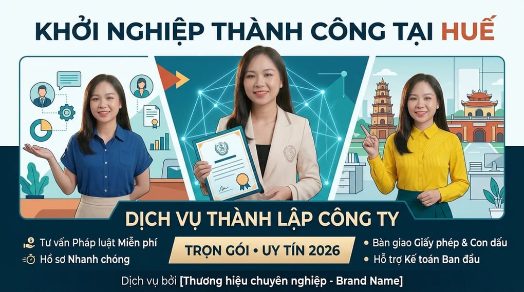Dịch vụ thành lập công ty tại Huế trọn gói, uy tín 2026