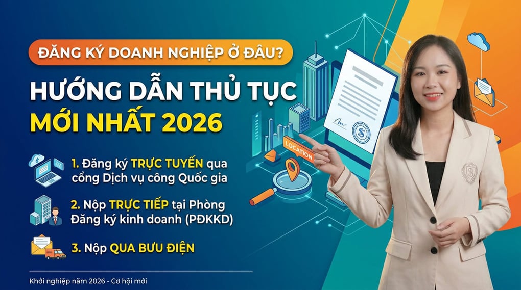 Đăng ký doanh nghiệp ở đâu? Hướng dẫn thủ tục mới nhất 2026
