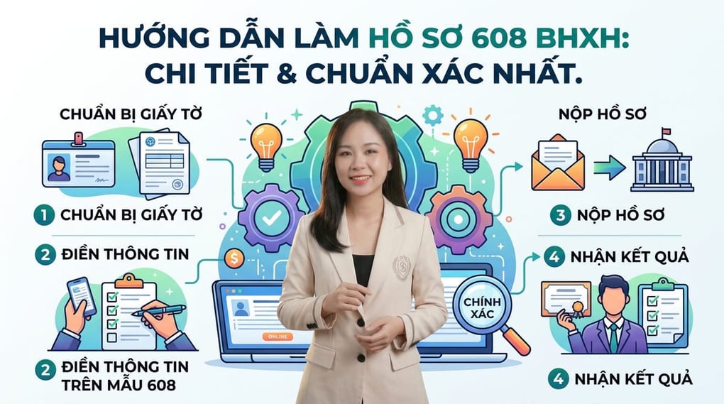Hướng dẫn làm hồ sơ 608 BHXH chi tiết và chuẩn xác nhất