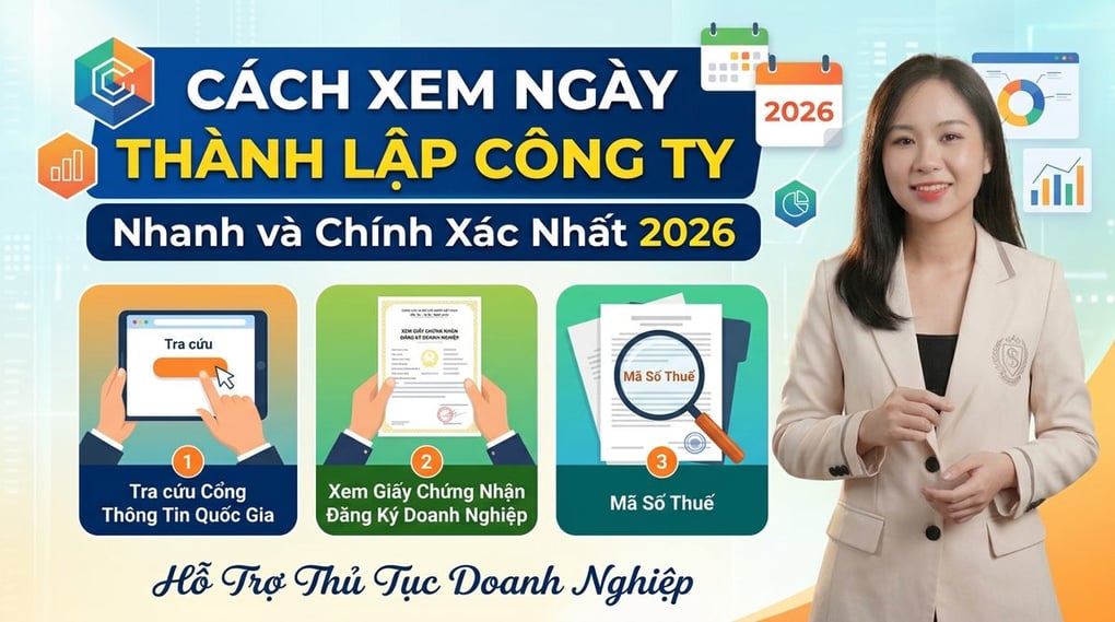 Cách xem ngày thành lập công ty nhanh và chính xác nhất 2026