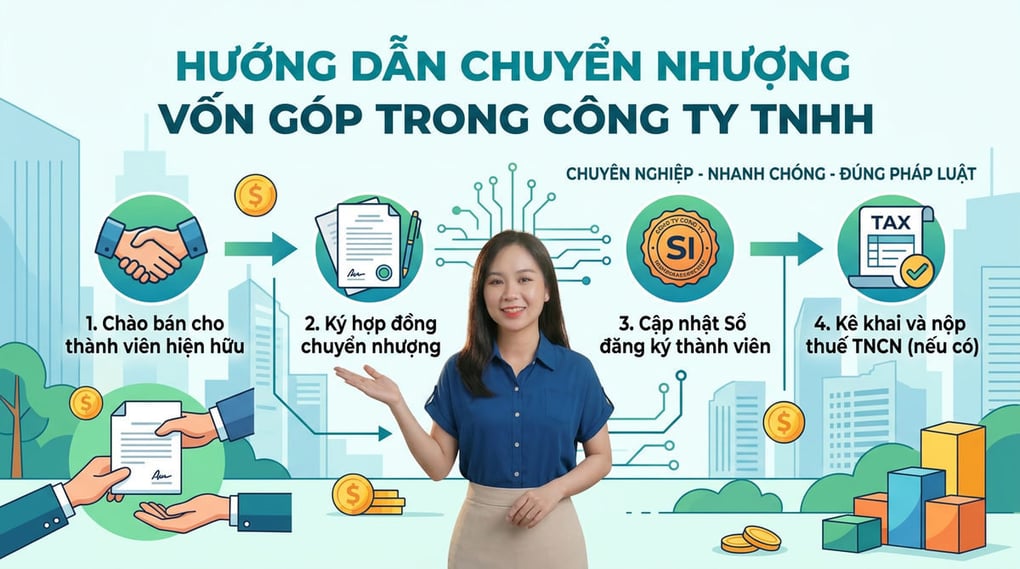 Hướng dẫn chuyển nhượng vốn góp trong công ty TNHH
