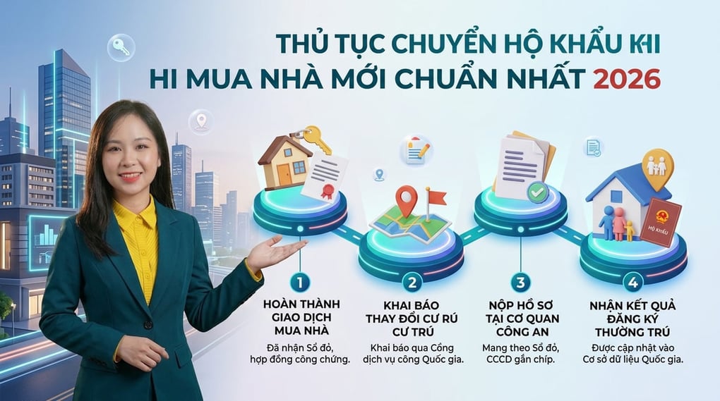 Thủ tục chuyển hộ khẩu khi mua nhà mới chuẩn nhất 2026