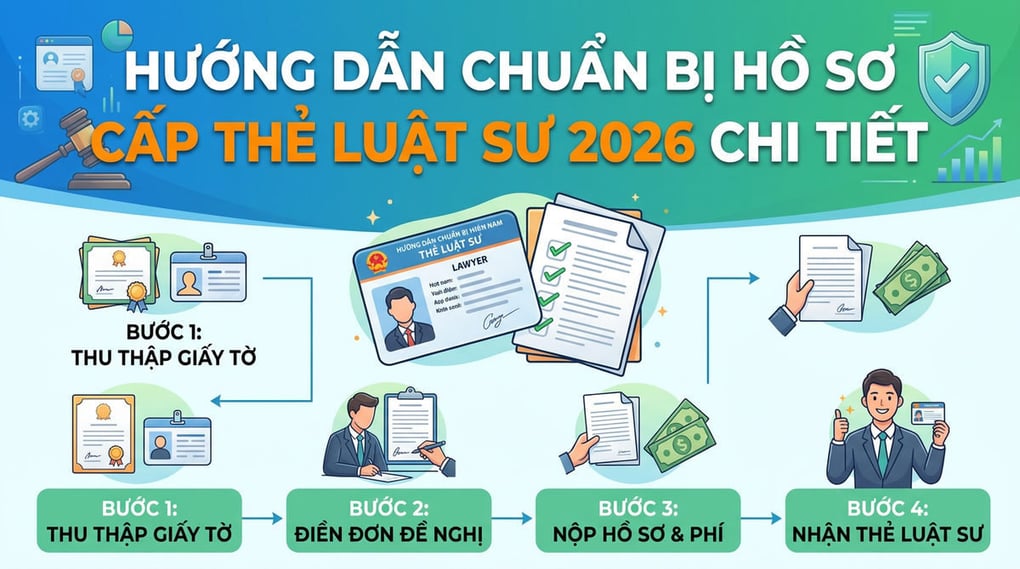 Hướng dẫn chuẩn bị hồ sơ cấp thẻ luật sư 2026 chi tiết