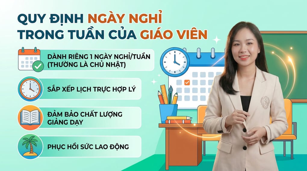 Chi tiết quy định ngày nghỉ trong tuần của giáo viên
