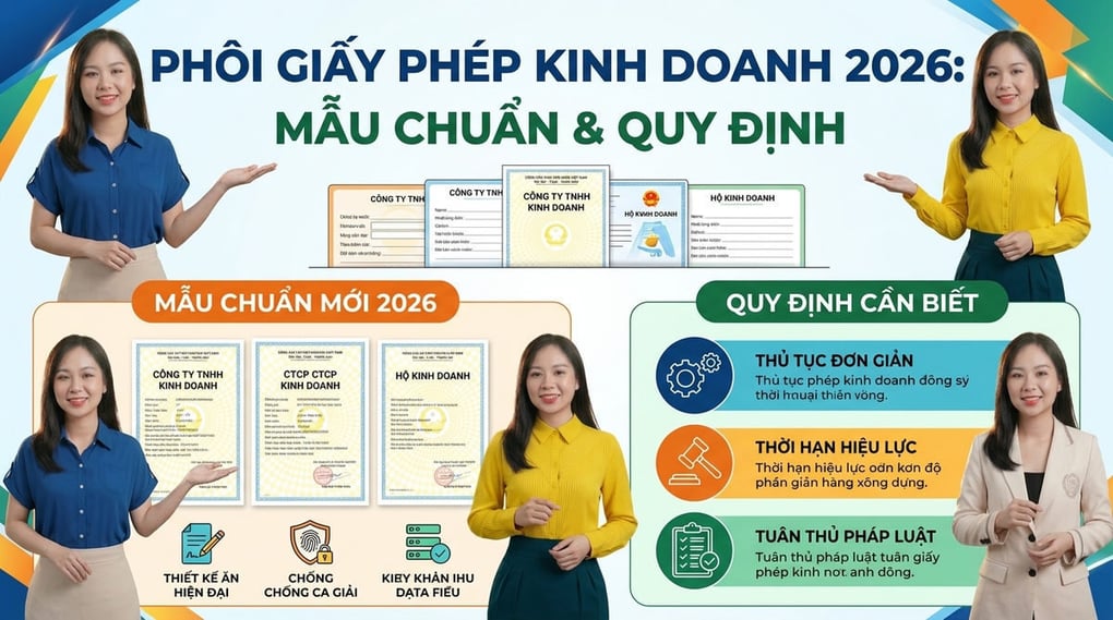Phôi giấy phép kinh doanh 2026: Mẫu chuẩn & Quy định
