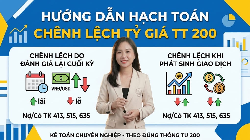 Cách hạch toán chênh lệch tỷ giá theo Thông tư 200