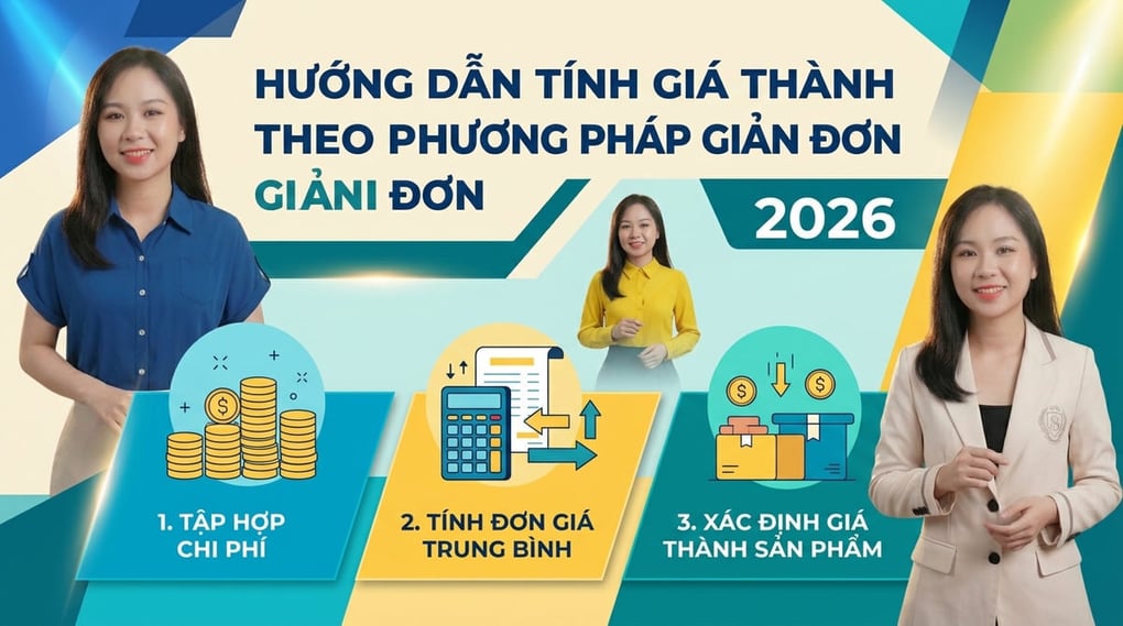 Hướng dẫn tính giá thành theo phương pháp giản đơn 2026