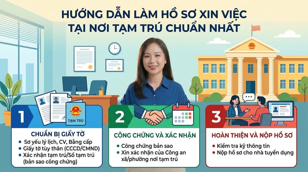 Hướng dẫn làm hồ sơ xin việc tại nơi tạm trú chuẩn nhất