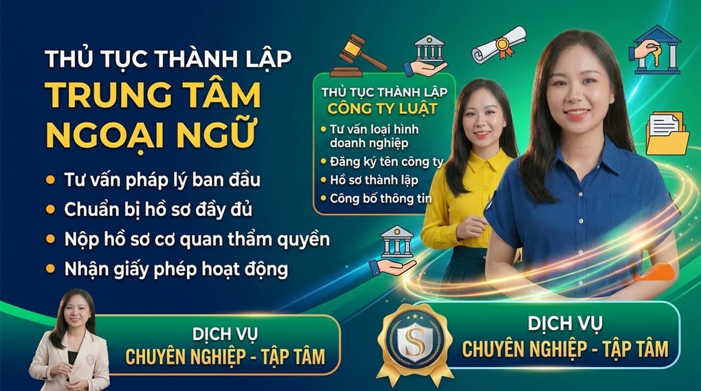 Thủ tục thành lập trung tâm ngoại ngữ và công ty luật
