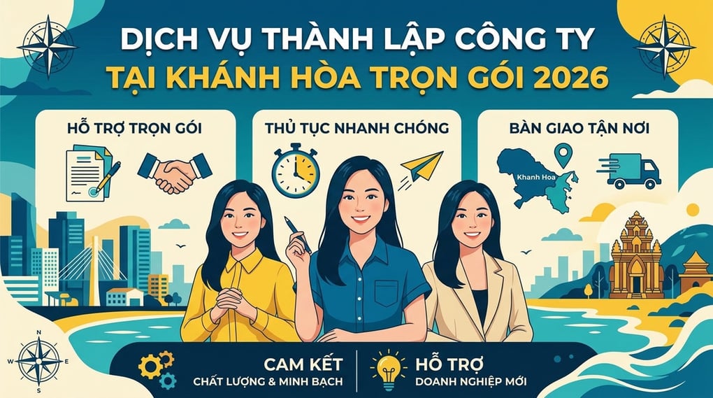 Dịch vụ thành lập công ty tại Khánh Hòa trọn gói 2026
