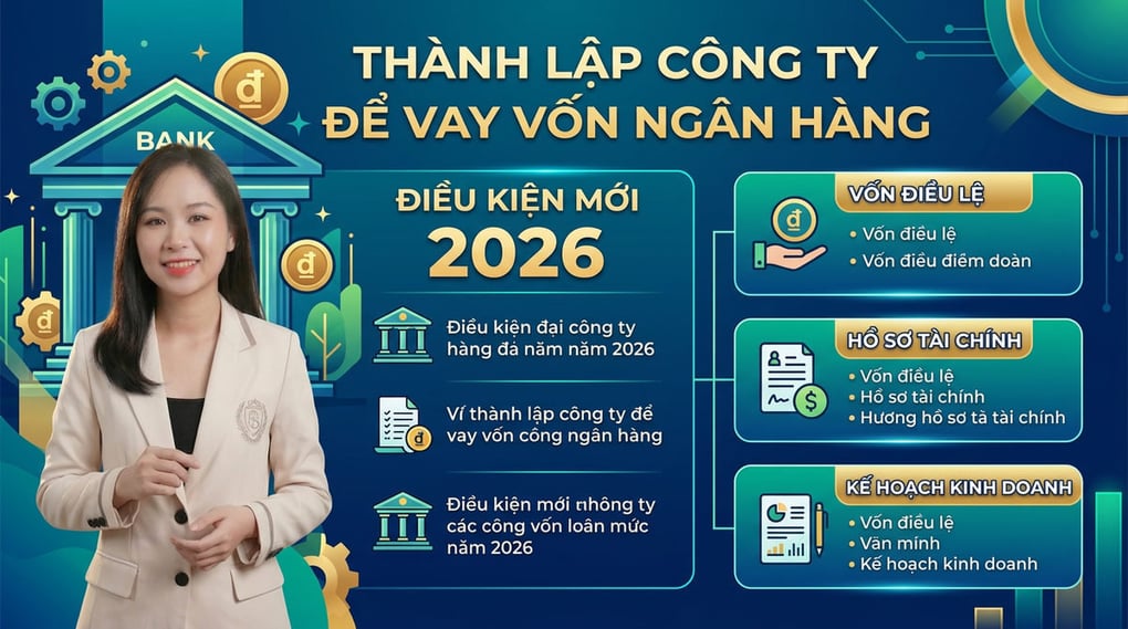 Thành lập công ty để vay vốn ngân hàng: Điều kiện 2026