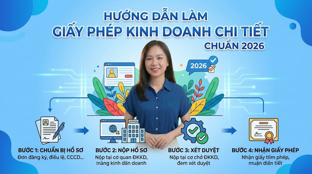 Cách làm giấy phép kinh doanh chi tiết, chuẩn 2026