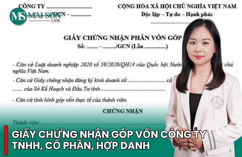 giấy chứng nhận vốn góp của công ty tnhh