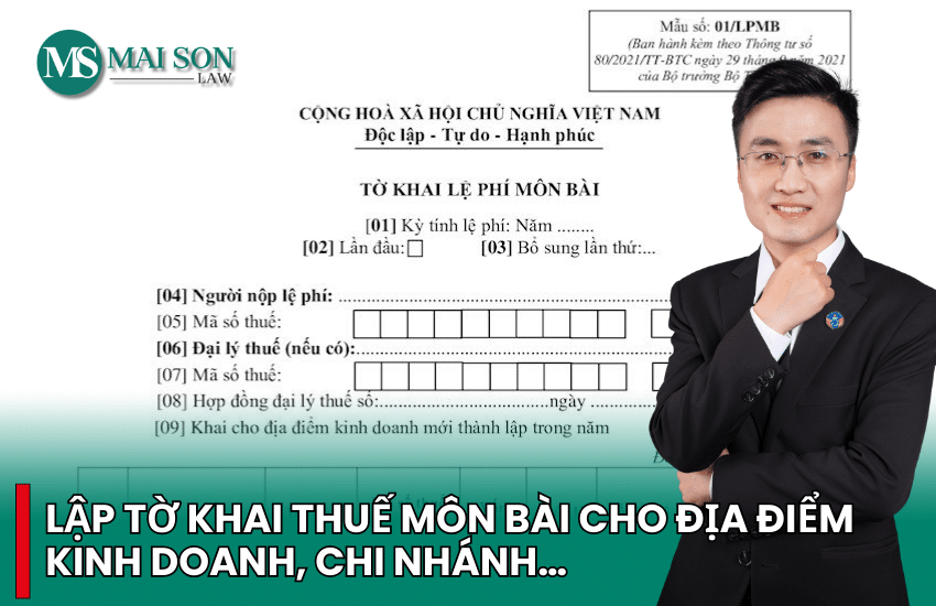 khai thuế môn bài cho công ty mới thành lập